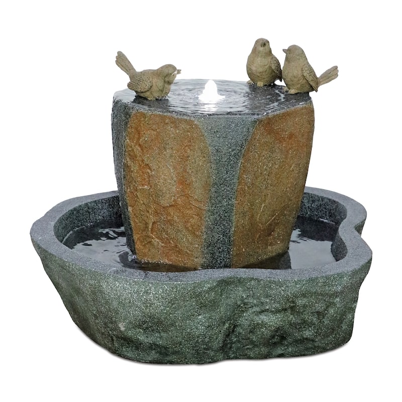 Stone Bird Bath Pool Fountain 22"D On Sale Bed Bath & Beyond 38291827